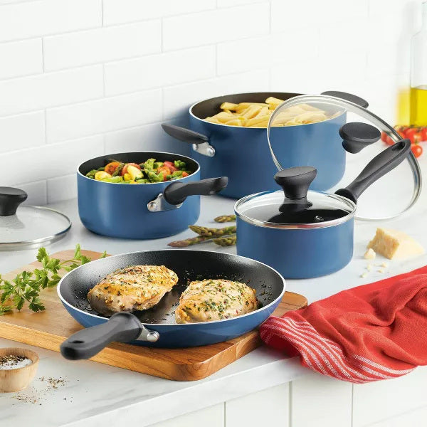 12pc Nonstick Aluminum Cookware Set with Prestige Tools Doba